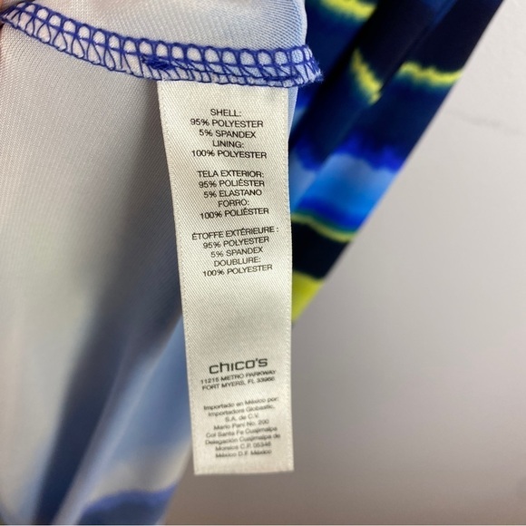 CHICO'S NEW Washed Stripe Kristi Maxi Dress Size Large (Chico's 2) V-Neck Lined - Picture 7 of 14